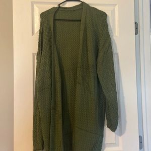 Green knitted cardigan never worn